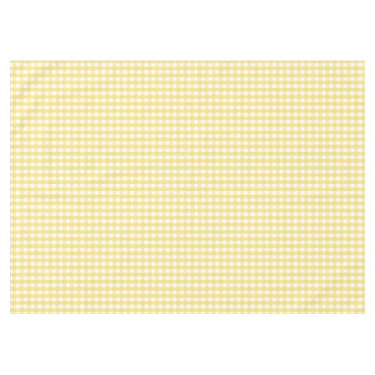 Citroengeel Gingham Tafelkleed (Voorkant (Horizontaal))