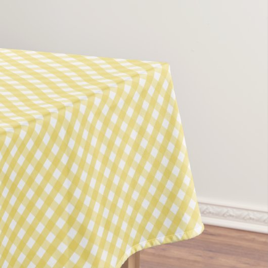 Citroengeel Gingham Tafelkleed (Voorbeeld)