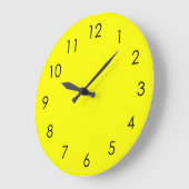 Citroengeel Grote Zwarte Clock Nummers Klok (Hoek)