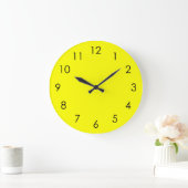 Citroengeel Grote Zwarte Clock Nummers Klok (Huis)