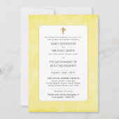 Citroengeel Katholiek Nuptial Mass Bruiloft Kaart (Voorkant)