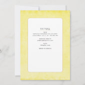 Citroengeel Katholiek Nuptial Mass Bruiloft Kaart (Achterkant)