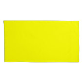 Citroengeel King Size Kussen Hoesje Paar Kussensloop (Achterkant-Rechts)