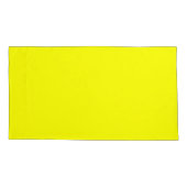 Citroengeel King Size Kussen Hoesje Paar Kussensloop (Achterkant-Links)