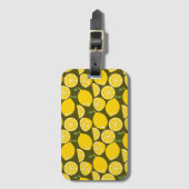 Citroengeel Modern Fun Schattige Bagagelabel (Voorkant (verticaal))