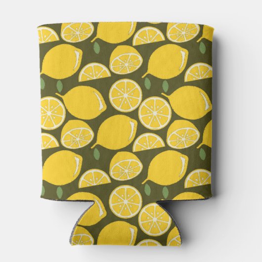 Citroengeel Modern Fun Schattige Blikjeskoeler (Achterkant)