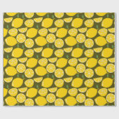 Citroengeel Modern Fun Schattige Cadeaupapier (Vlak)