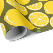 Citroengeel Modern Fun Schattige Cadeaupapier (Rol Hoek)
