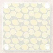 Citroengeel Modern Fun Schattige Glazen Onderzetter (Achterkant)