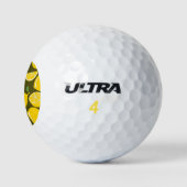 Citroengeel Modern Fun Schattige Golfballen (Logo)