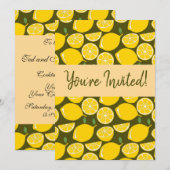 Citroengeel Modern Fun Schattige Kaart (Voorkant / Achterkant)