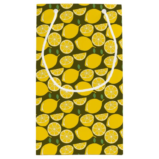 Citroengeel Modern Fun Schattige Klein Cadeauzakje (Achterkant)