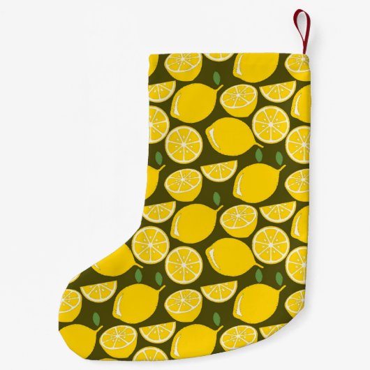Citroengeel Modern Fun Schattige Kleine Kerstsok (Achterkant)