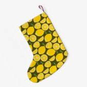Citroengeel Modern Fun Schattige Kleine Kerstsok (Achterkant (Hangend))