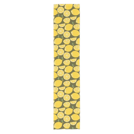 Citroengeel Modern Fun Schattige Korte Tafelloper (Voorkant)