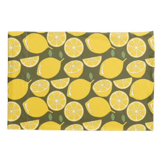 Citroengeel Modern Fun Schattige Kussensloop (Achterkant)