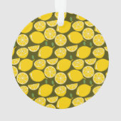 Citroengeel Modern Fun Schattige Ornament (achterkant)