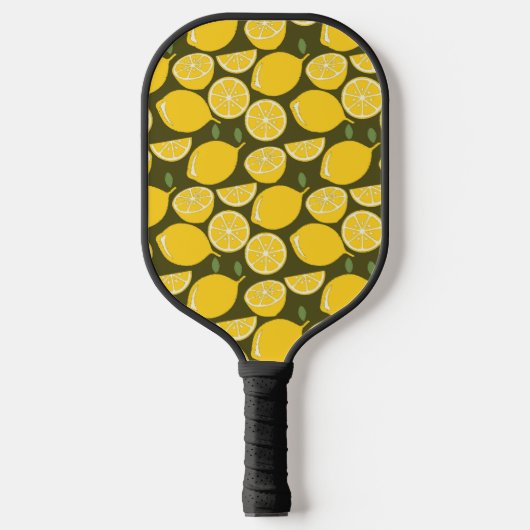Citroengeel Modern Fun Schattige Pickleball Paddle (Voorkant)