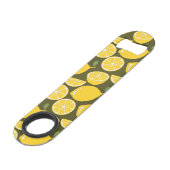 Citroengeel Modern Fun Schattige Speed Flessenopener (Achterkant Gekanteld)