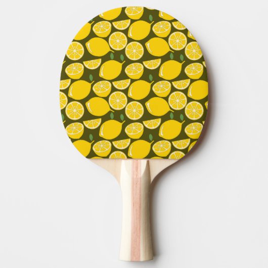 Citroengeel Modern Fun Schattige Tafeltennisbatje (Voorkant)