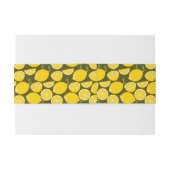 Citroengeel Modern Fun Schattige Uitnodigingen Wikkel (Achterkant Voorbeeld)