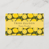 Citroengeel Modern Fun Schattige Visitekaartje (Voorkant)