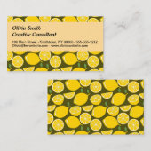 Citroengeel Modern Fun Schattige Visitekaartje (Voorkant / Achterkant)