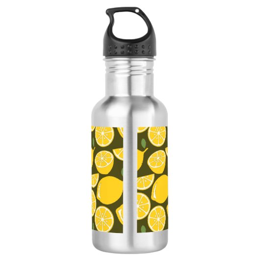 Citroengeel Modern Fun Schattige Waterfles (Achterkant)