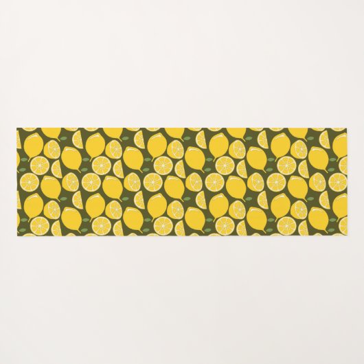 Citroengeel Modern Fun Schattige Yogamat (Achterkant (horizontaal))