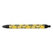 Citroengeel Modern Fun Schattige Zwarte Inkt Pen (Voorkant)