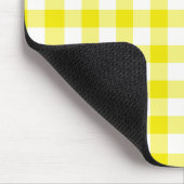 Citroengeel Mousepad, check Gingham patroon Muismat (Hoek)