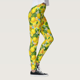 Citroengeel & Pillen Gezondheidspatroon Leggings