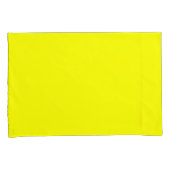 Citroengeel standaardgrootte kussen Hoesje paar Kussensloop (Voorkant-Rechts)