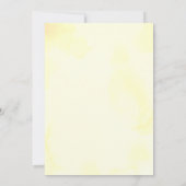 Citroengeel Waterverf bruids doucheuitnodiging Kaart (Achterkant)