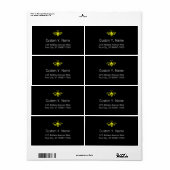 Citroengekleurde bij etiket (Full Sheet)