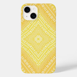 Citroengele Boho Mandala kaleidoscoop Case-Mate iPhone 14 Hoesje