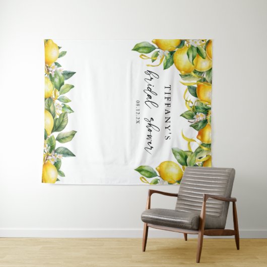 Citroengele Bruiloftsfeestje Wandkleed (In Situ (horizontaal))