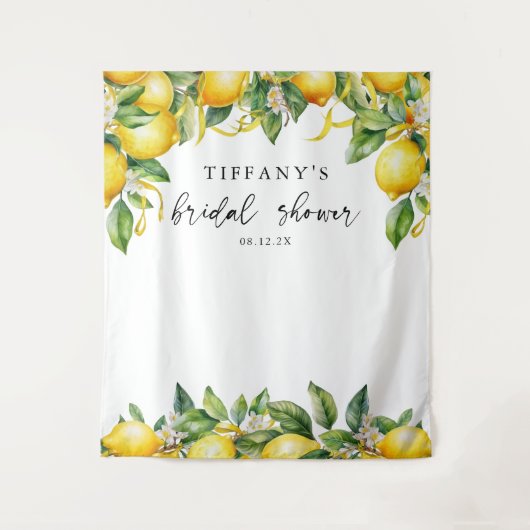 Citroengele Bruiloftsfeestje Wandkleed (Voorkant)