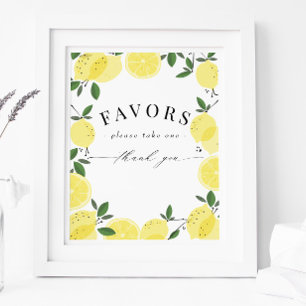 Citroengele Citrus Douche Favorieten Bord Poster