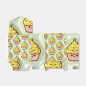 Citroengele cupcake bedankdoosjes (Uitgevouwen)