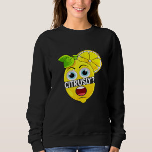 Citroengele limonade citrusachtige citrusvruchten trui