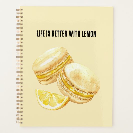 Citroengele Macarons Planner (Voorkant)