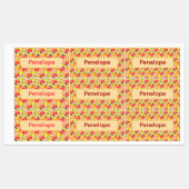 Citroengele patroon Labels met naam (Vel)
