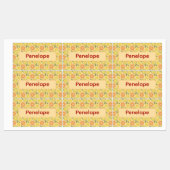 Citroengele patroon Labels met naam (Vel)