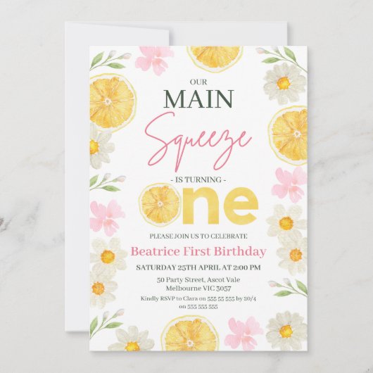 Citroengele plakjes onze belangrijkste knijp 1e ve kaart (Voorkant)