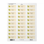 Citroengele retouradres  etiket (Full Sheet)