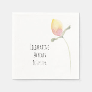 Citroengele Waterverf Servet