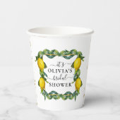 Citroengeometrische bruiloftsfeest papieren bekers (Achterkant)