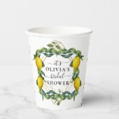 Citroengeometrische bruiloftsfeest papieren bekers (Voorkant)