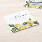 Citroengeur Bruiloftsborrel Kartonnen Onderzetters (Schuin)